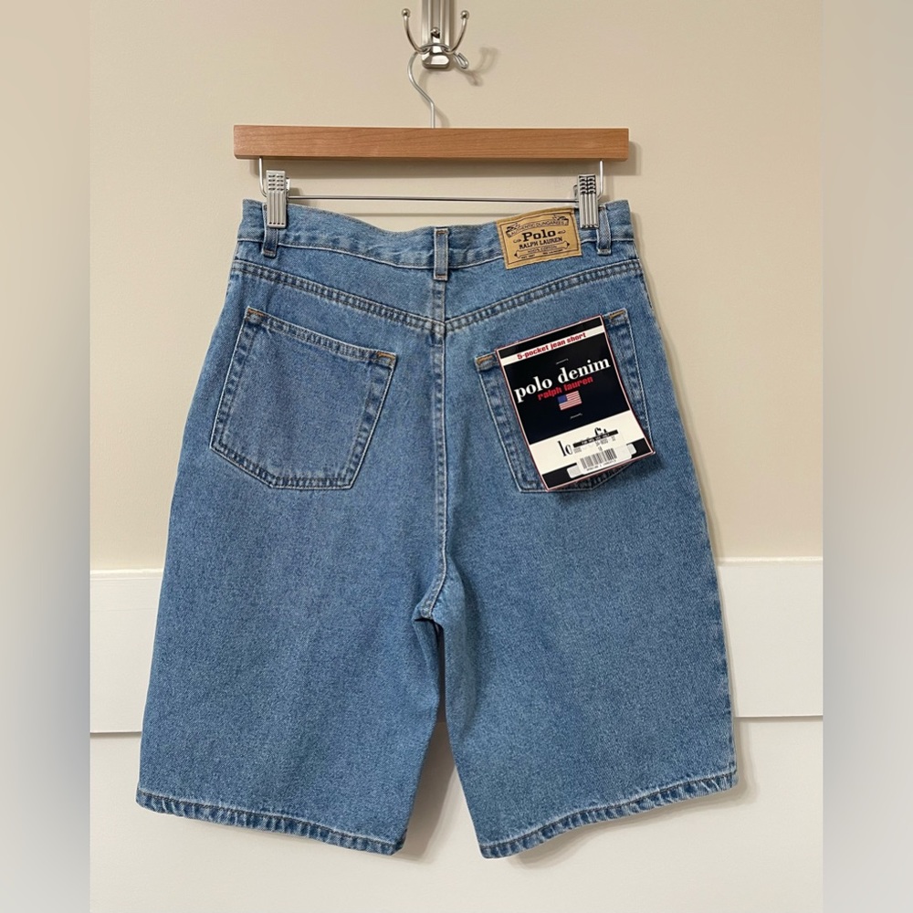 Polo Ralph Lauren 5-Pocket Vintage Light Denim Jean Boys Shorts Size 18 - Picture 4 of 8
